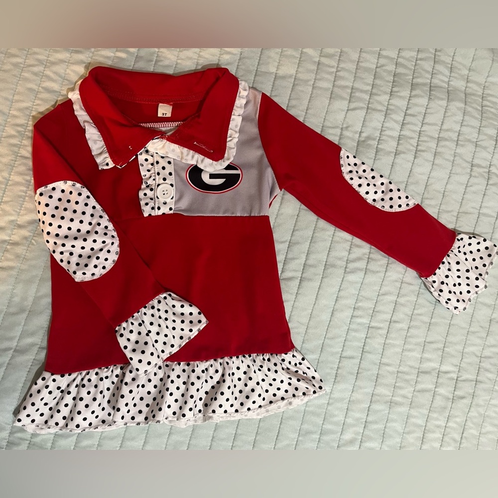 3T - Toddler girls (bundle) UGA ruffle pullover & 2 piece outfit